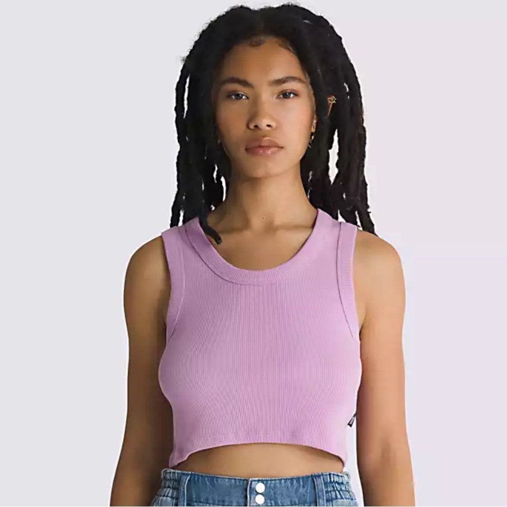 Vans Lavender Ribbed Crop Tank Top